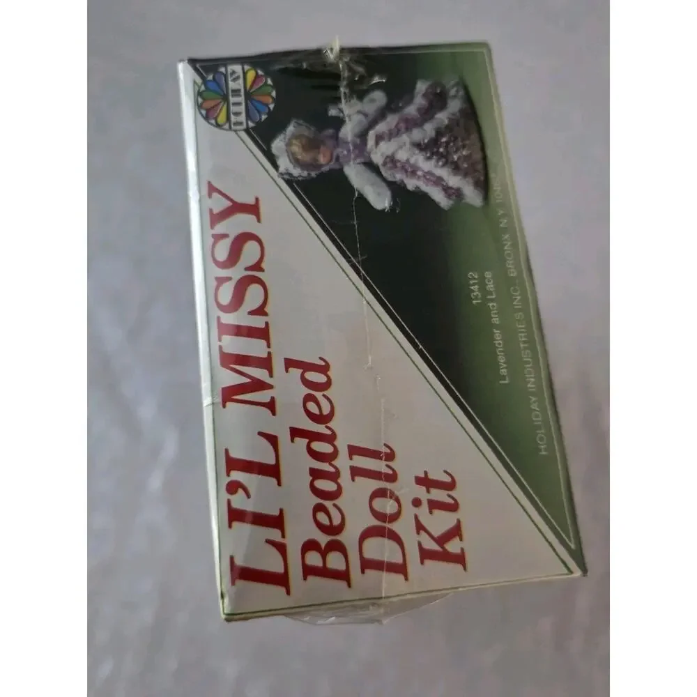 Walco Li'l Missy Beaded Doll Kit Sequin Vintage Lavender And Lace #13412
